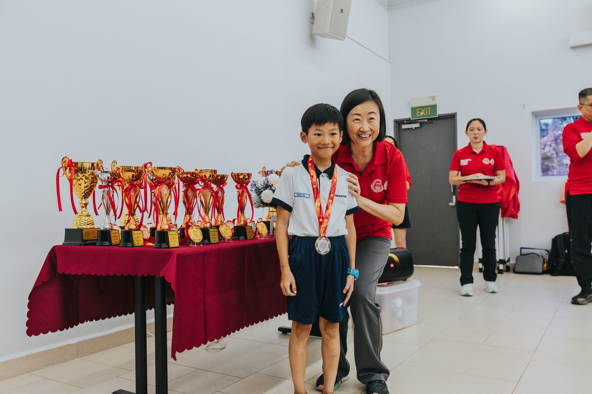 Nigel receiving award