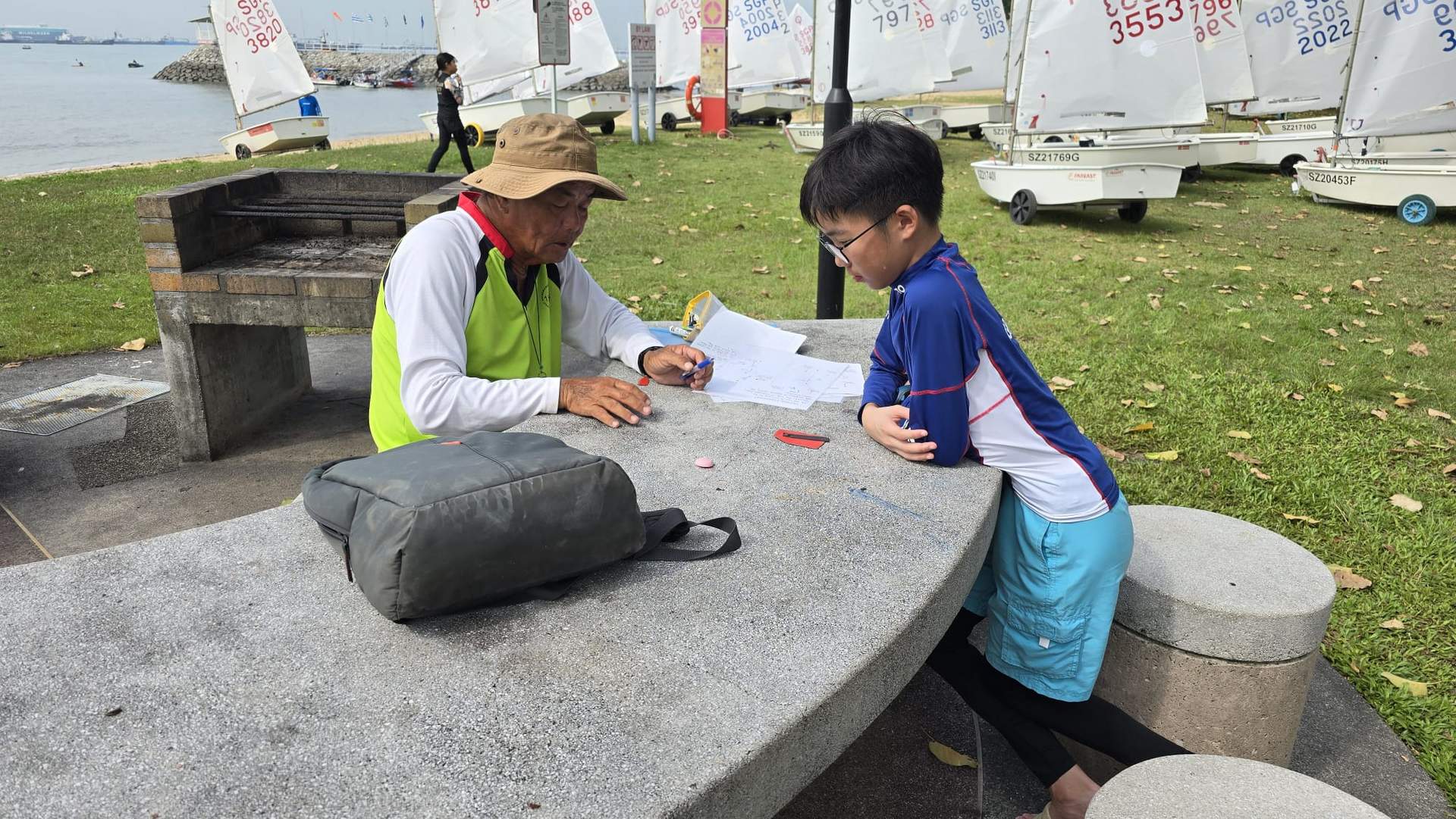 Coach Low giving briefing