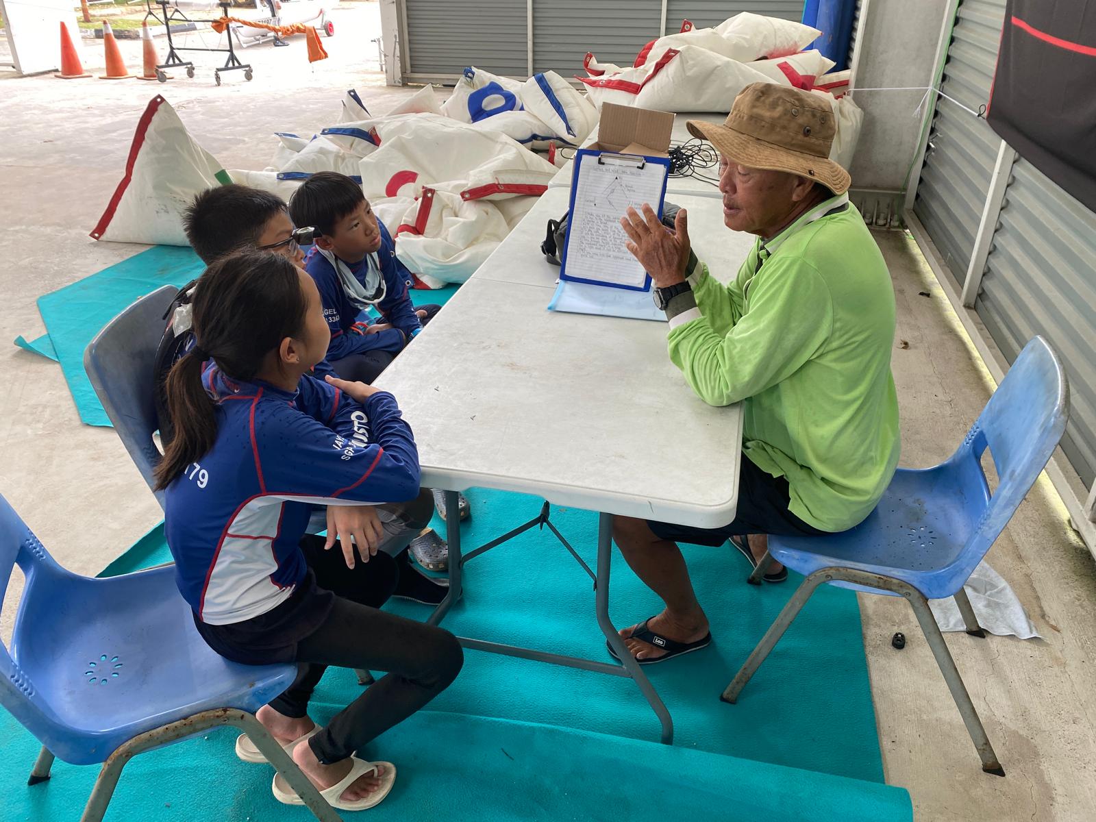 Coach Low giving briefing